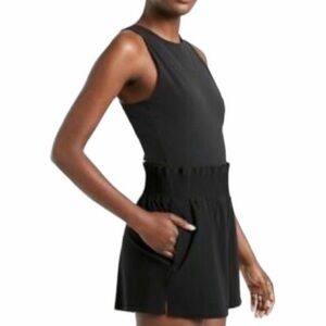 Athleta Cosmic Flutter Romper Workout Athletic One Piece Black Women’s Sz XS